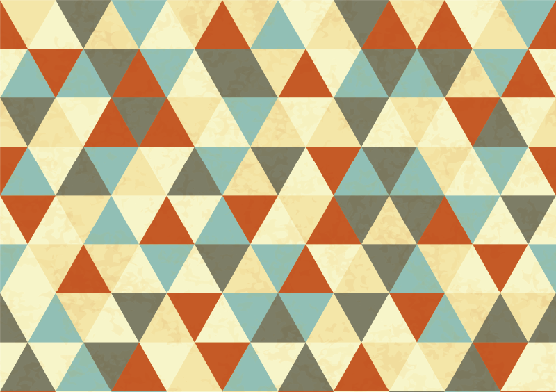 Geometric vinyl carpet in colorful triangle pattern - TenStickers