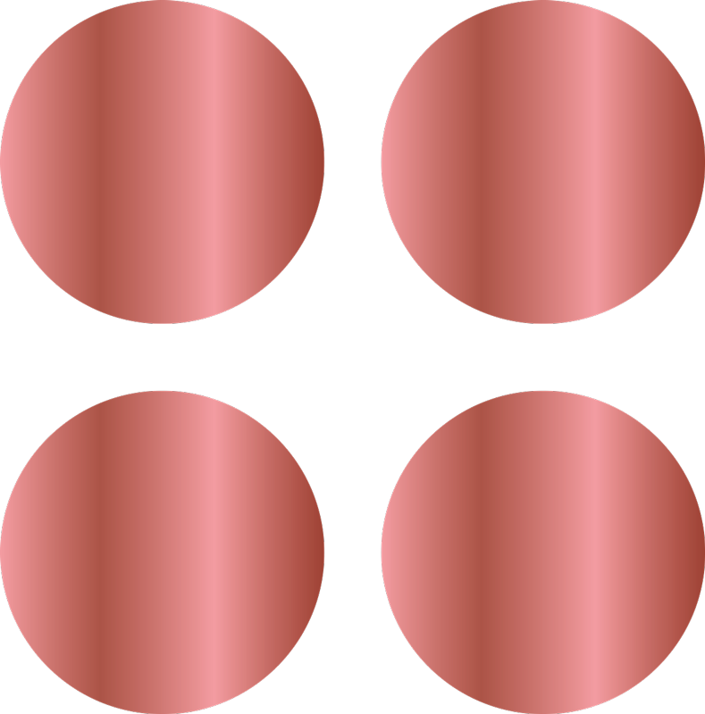 Geometric vinyl carpet rose gold polka dot - TenStickers