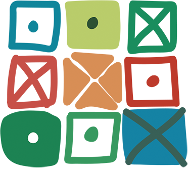 Geometric vinyl carpet with assorted squares design - TenStickers