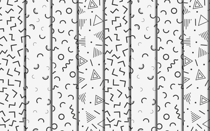 Geometric vinyl carpet in retro geometric shapes - TenStickers