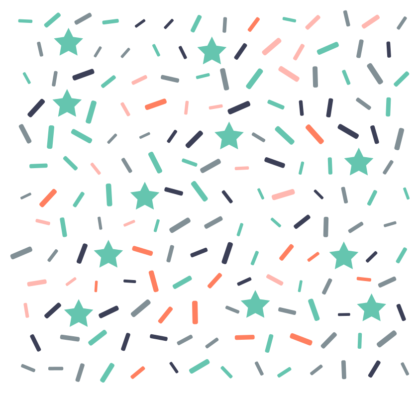 Geometric vinyl carpet with stars and sprinkles confetti - TenStickers