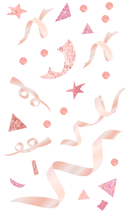 Geometric vinyl carpet light pink confetti - TenStickers