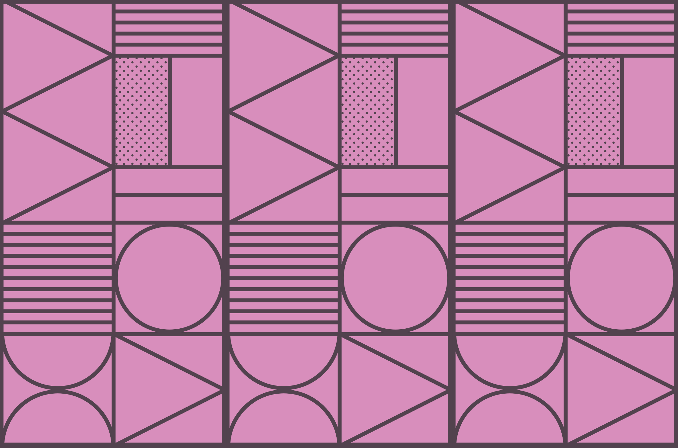 Geometric vinyl carpet in pink and grey blocks - TenStickers