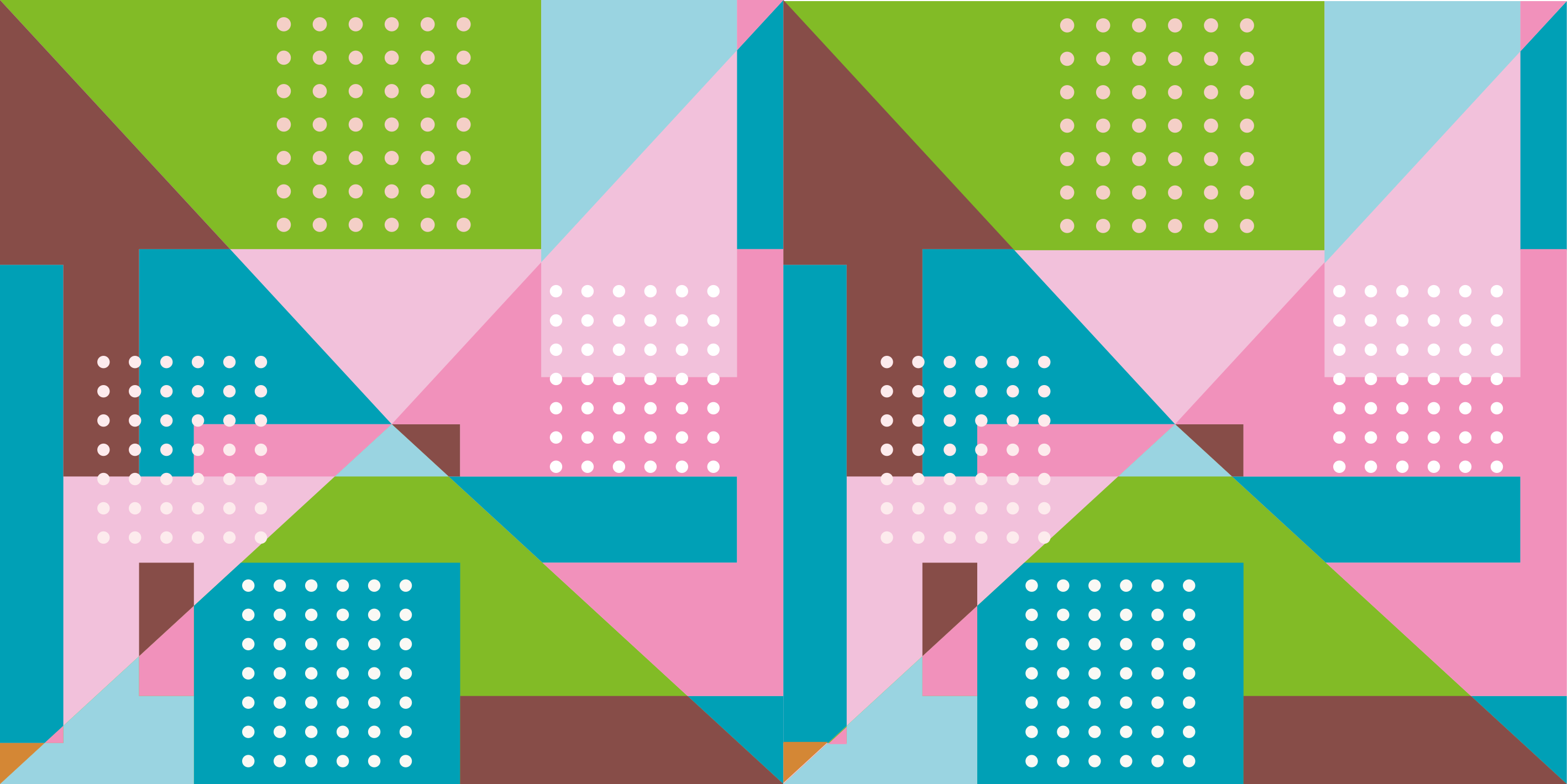 Geometric vinyl carpet in pastel geometric pattern - TenStickers