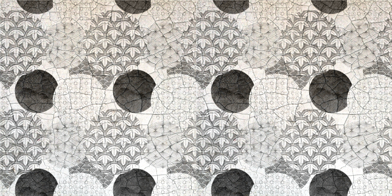 Geometric vinyl carpet with oriental geometric design - TenStickers