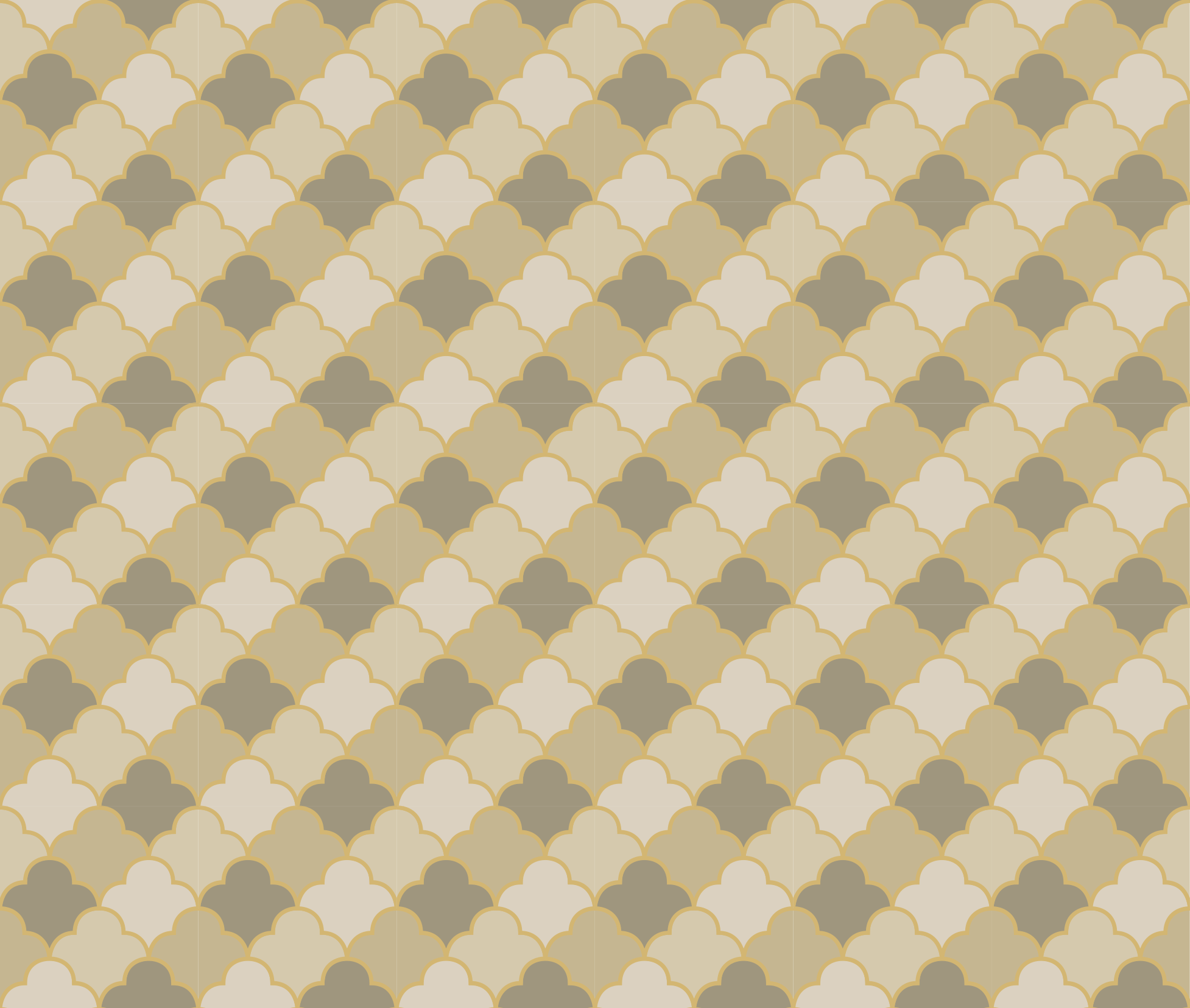 Geometric vinyl carpet in beige art deco design - TenStickers