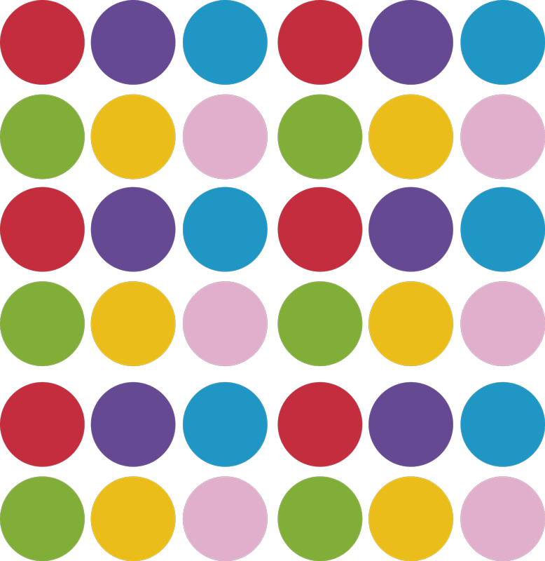 Geometric vinyl carpet colorful circle design - TenStickers
