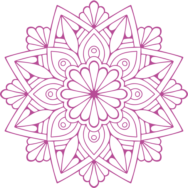 Geometric vinyl carpet with detailed botanical design - TenStickers
