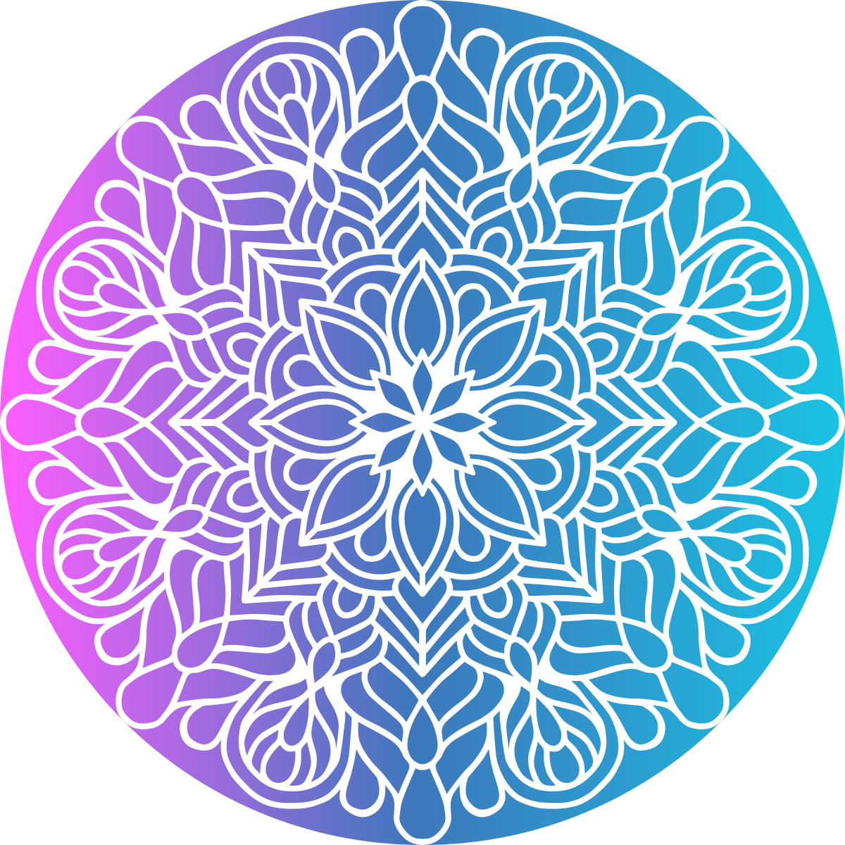 Geometric vinyl carpet vibrant circular design - TenStickers