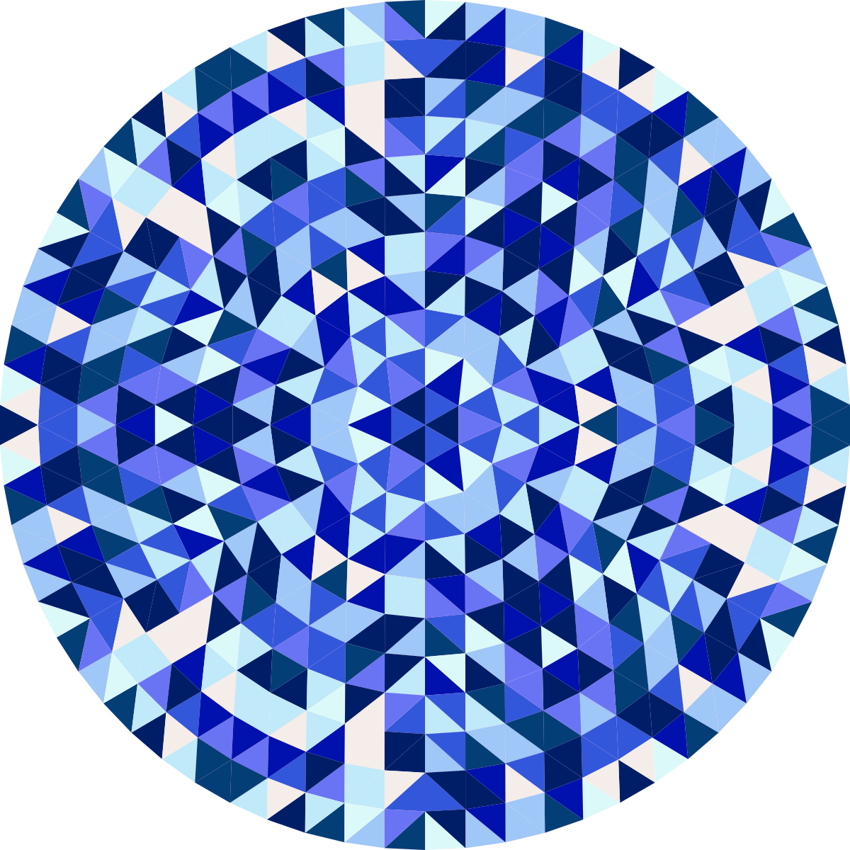 Geometric vinyl carpet circular blue pattern - TenStickers