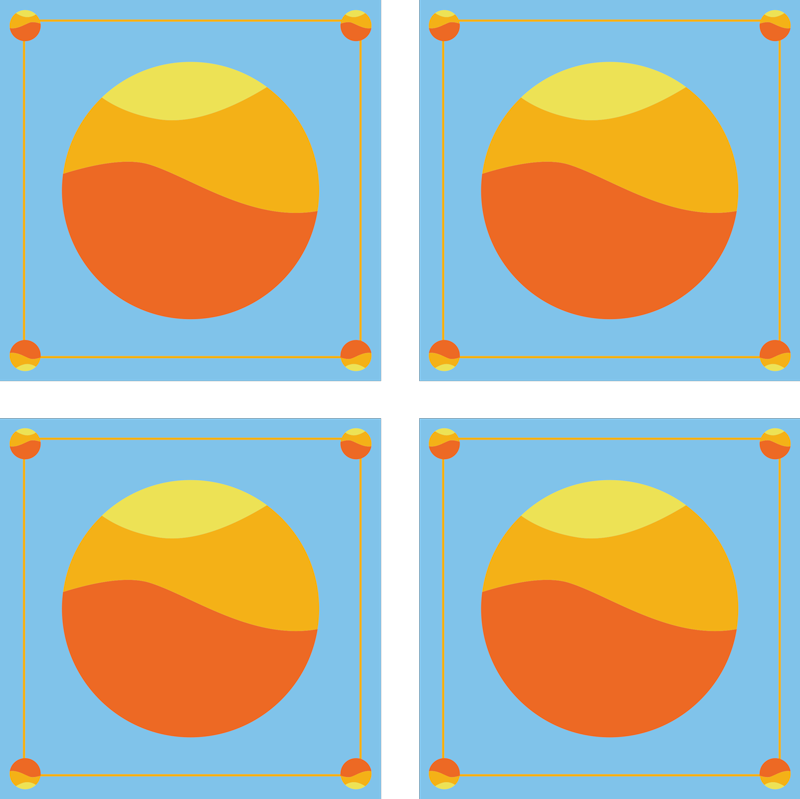 Colorful geometric circles geometric vinyl carpet - TenStickers