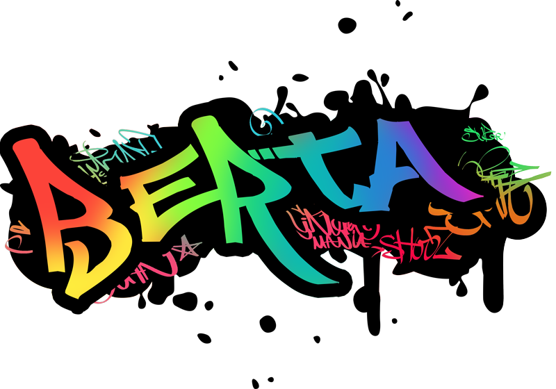 Kids vinyl carpet customizable graffiti name - TenStickers