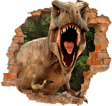 Kids vinyl carpet 3d t-rex design - TenStickers
