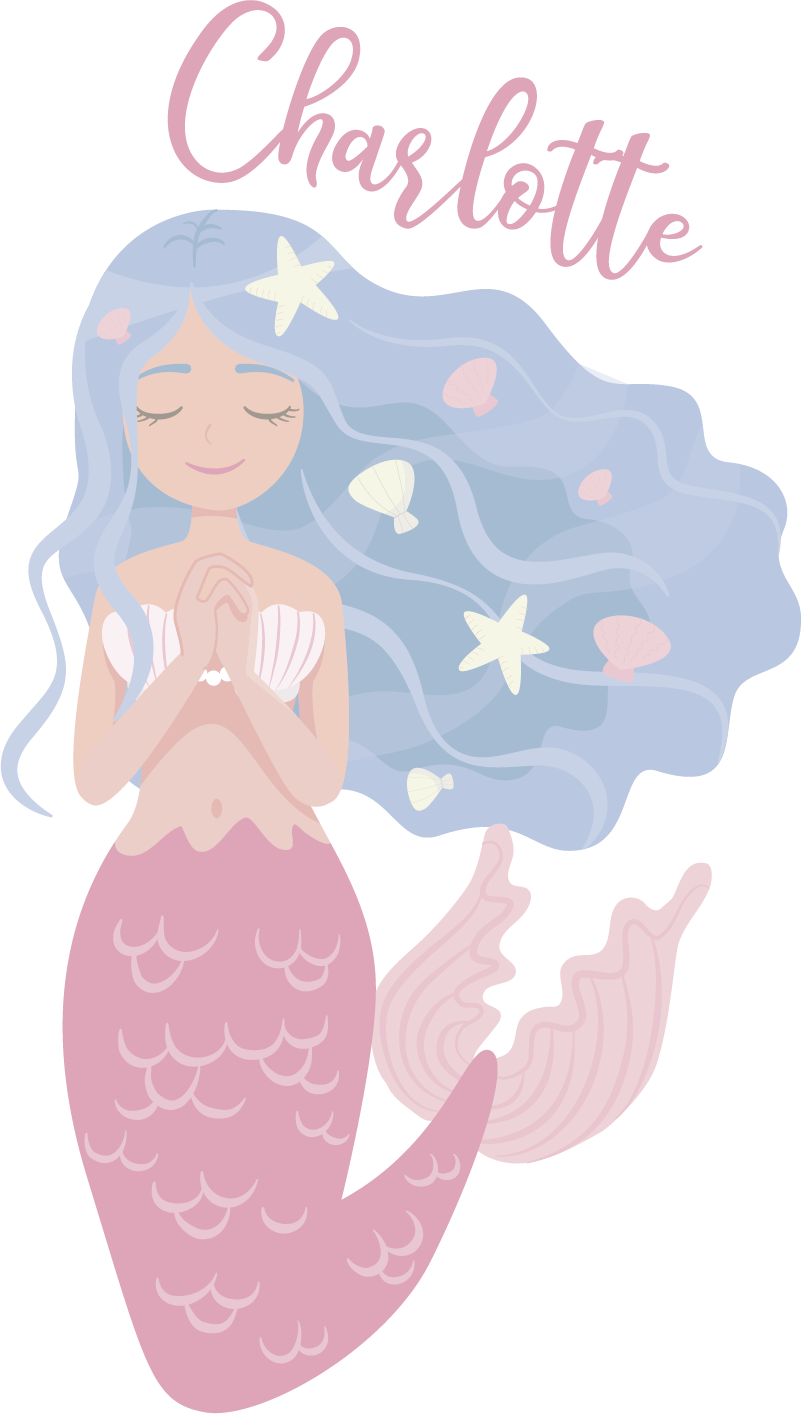 Kids vinyl carpet colorful mermaid - TenStickers