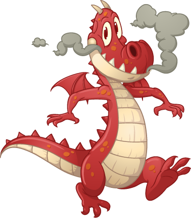 Kids vinyl carpet red dragon - TenStickers