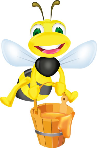 Kids vinyl carpet honey cube bee sticker - TenStickers