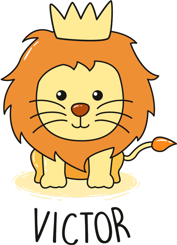 Kids vinyl carpet baby lion design - TenStickers