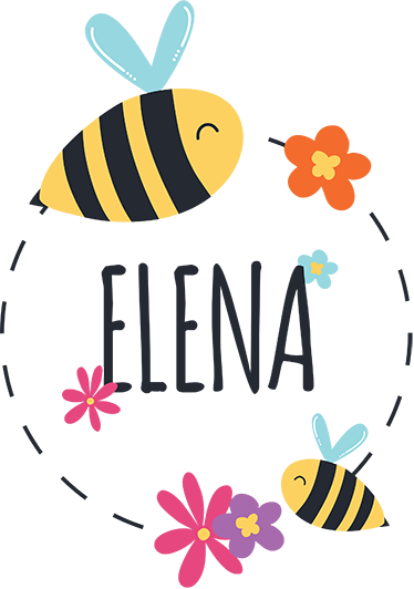 Kids vinyl carpet personalized spring name sticker - TenStickers