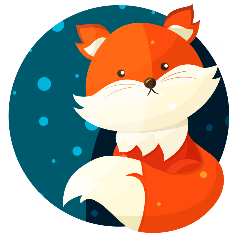 Kids vinyl carpet cute fox design - TenStickers