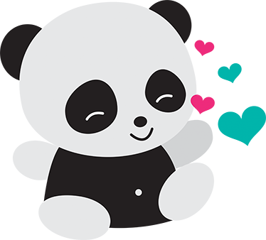 Kids vinyl carpet with adorable panda bear design - TenStickers