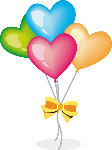 Kids vinyl carpet with heart shaped balloons - TenStickers