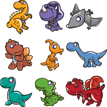 Kids vinyl carpet baby dinosaur stickers - TenStickers
