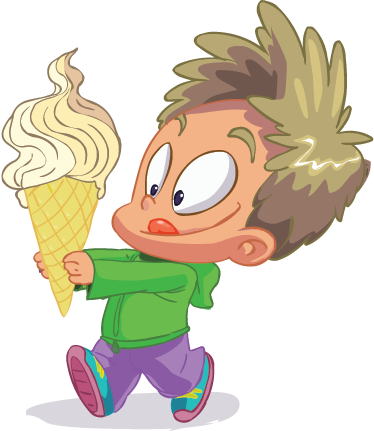 Kids vinyl carpet ice cream cone design - TenStickers