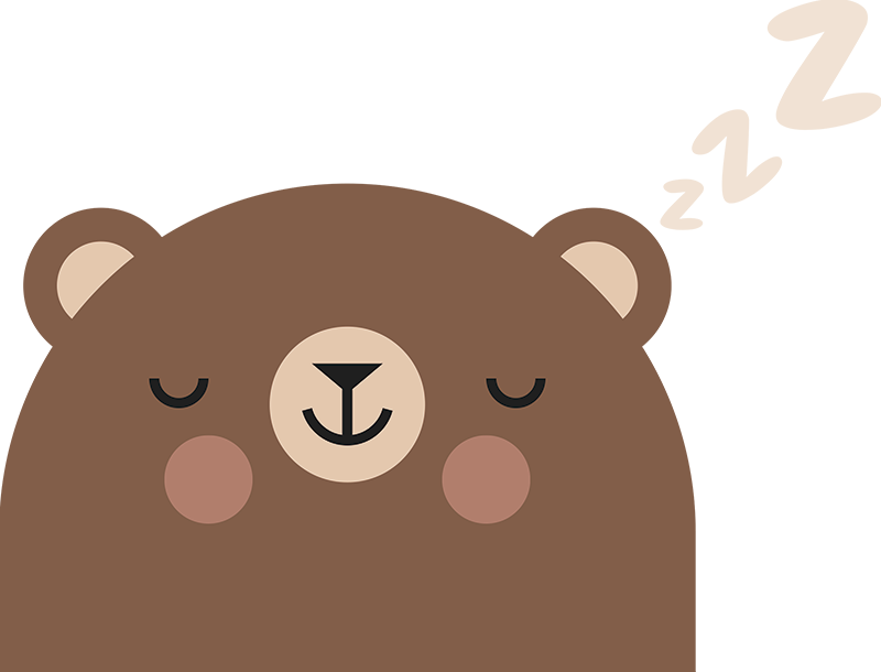 Kids vinyl carpet teddy bear for kids' bed - TenStickers