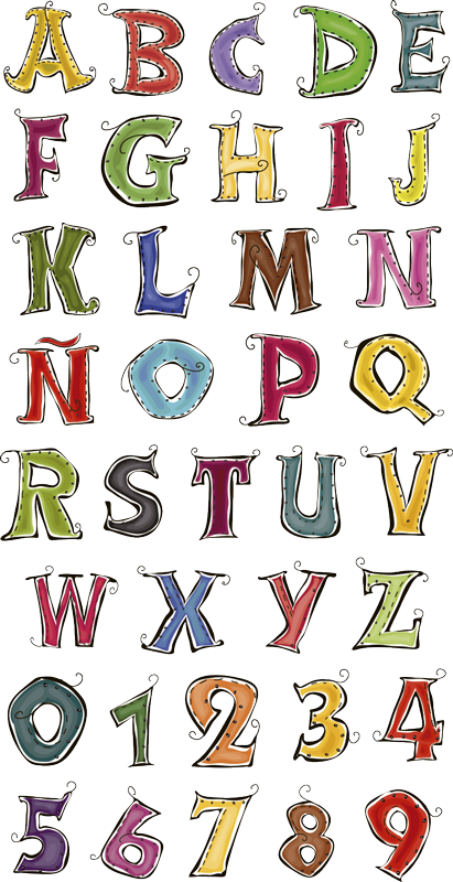 Kids vinyl carpet complete spanish alphabet - TenStickers