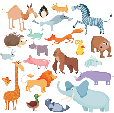 Kids vinyl carpet wild animal stickers - TenStickers