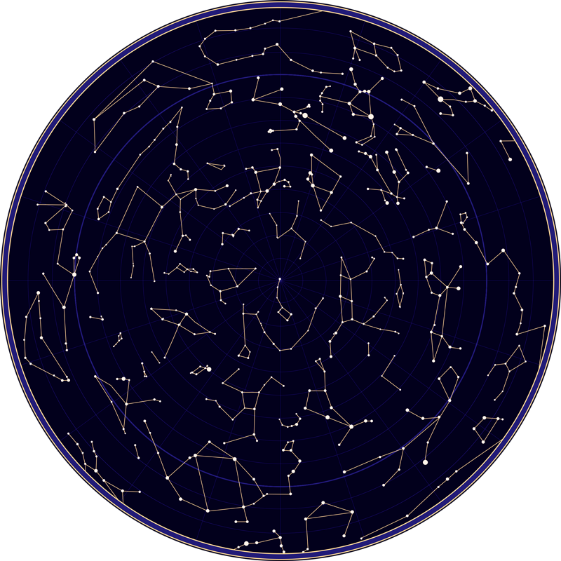 Kids vinyl carpet constellation map - TenStickers