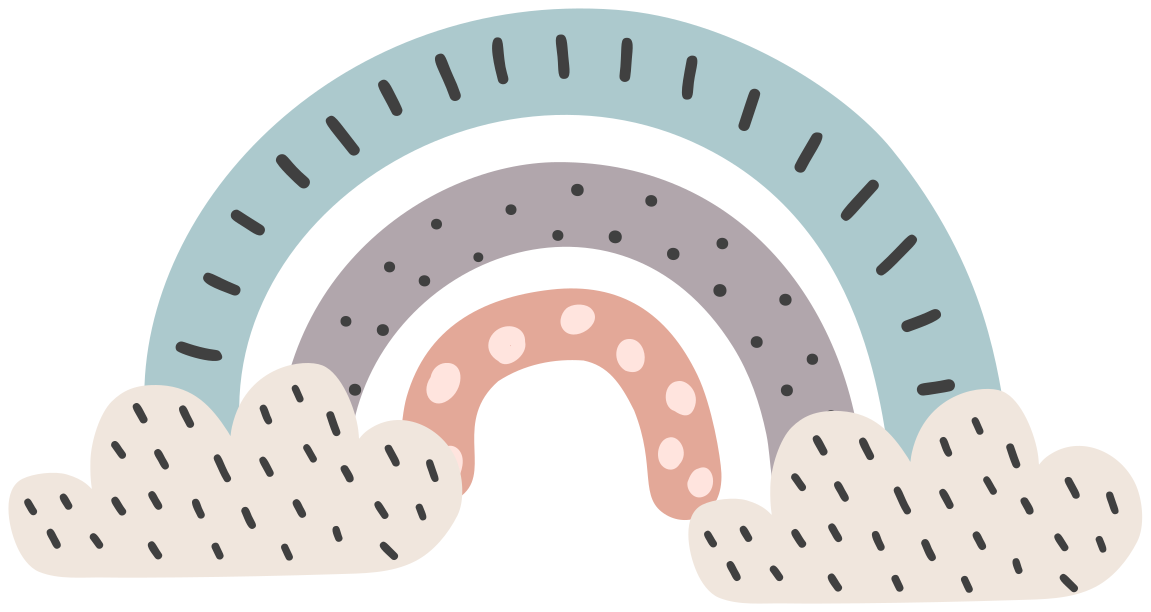 Kids vinyl carpet tricolour nordic rainbow - TenStickers