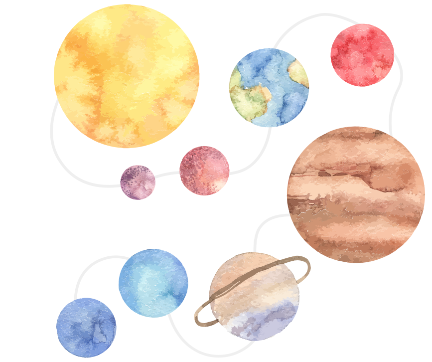 Kids vinyl carpet solar system map - TenStickers