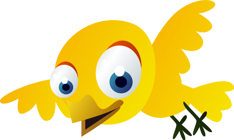 Kids vinyl carpet yellow flying bird design - TenStickers