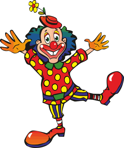 Kids vinyl carpet with dancing colorful clown - TenStickers