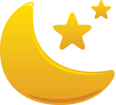 Kids vinyl carpet half moon and stars design - TenStickers