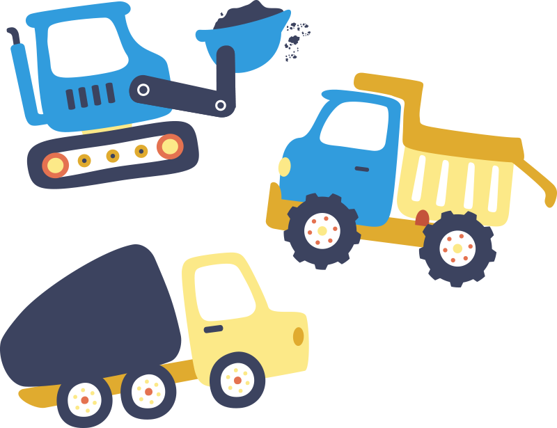 Kids vinyl carpet with bagger symbols design - TenStickers