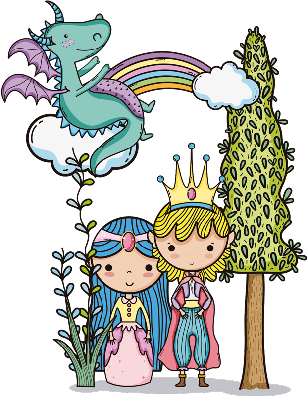 Kids vinyl carpet magical world - TenStickers