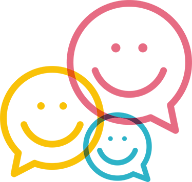 Kids vinyl carpet with joyful vibrant faces - TenStickers