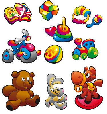 Kids vinyl carpet toy collection sticker - TenStickers