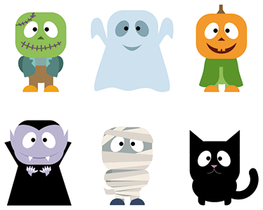 Kids vinyl carpet halloween monster stickers - TenStickers