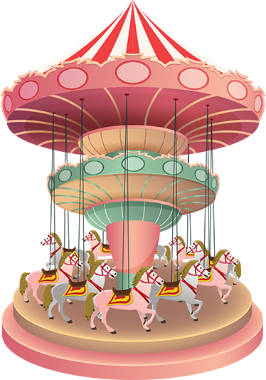 Kids vinyl carpet fair carousel - TenStickers