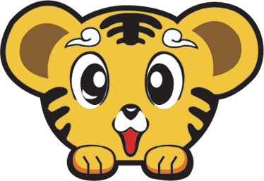 Kids vinyl carpet baby joyful tiger - TenStickers