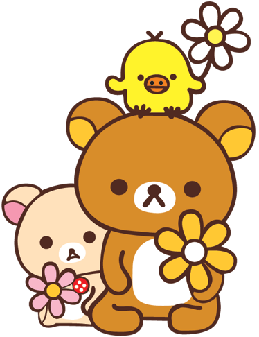 Kids vinyl carpet baby bears with bird design - TenStickers