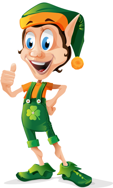 Kids vinyl carpet clover elf - TenStickers