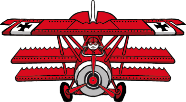 Kids vinyl carpet red baron comic design - TenStickers
