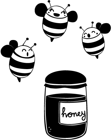 Kids vinyl carpet honey and bees design - TenStickers
