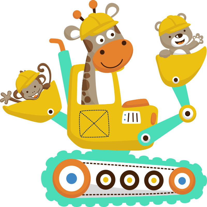 Kids vinyl carpet animal bagger - TenStickers