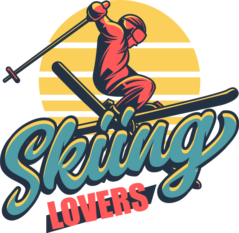 Skiing lovers bedroom vinyl carpet - TenStickers