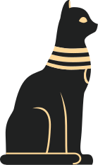 Bedroom vinyl carpet egyptian cat design - TenStickers